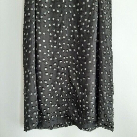 AX ARMANI EXCHANGE / Polka-Dot Sleeveless Dress Textural Dot & Rufle Design Sz S - Picture 4 of 9